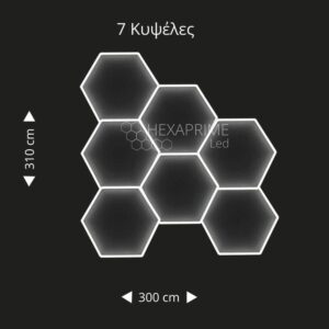 Φωτιστικό Hexaprime LED PRO 7 Εξάγωνων Κυψελών - Image 1