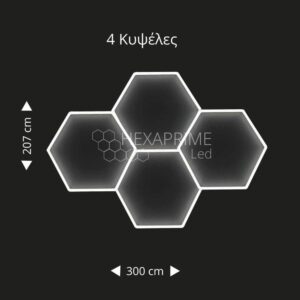 Φωτιστικό Hexaprime LED PRO H4 4 Κυψελών 3 σειρών - Image 1