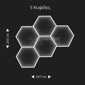 Minimal Φωτιστικό Hexaprime LED PRO 5 Κυψελών διαγώνιο - Image 1