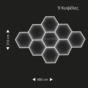Minimal Φωτιστικό Hexaprime LED PRO 9 Κυψελών 5 σειρών - Image 1